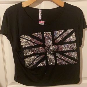 Brand New DEB Tshirt/Crop Top British Flag